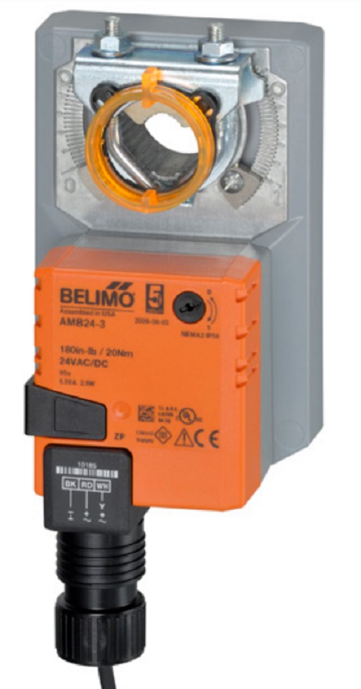 Belimo AMB24-3 Damper Actuator, 180 in-lb [20 Nm], Non Fail-Safe Floating Point - Image 1