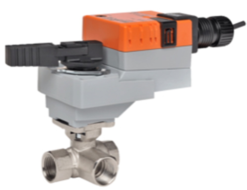 Belimo B313+LRB24-SR-T Characterized Control Valve (CCV), 1/2", 3-Way, Cv 4.7 - Image 1
