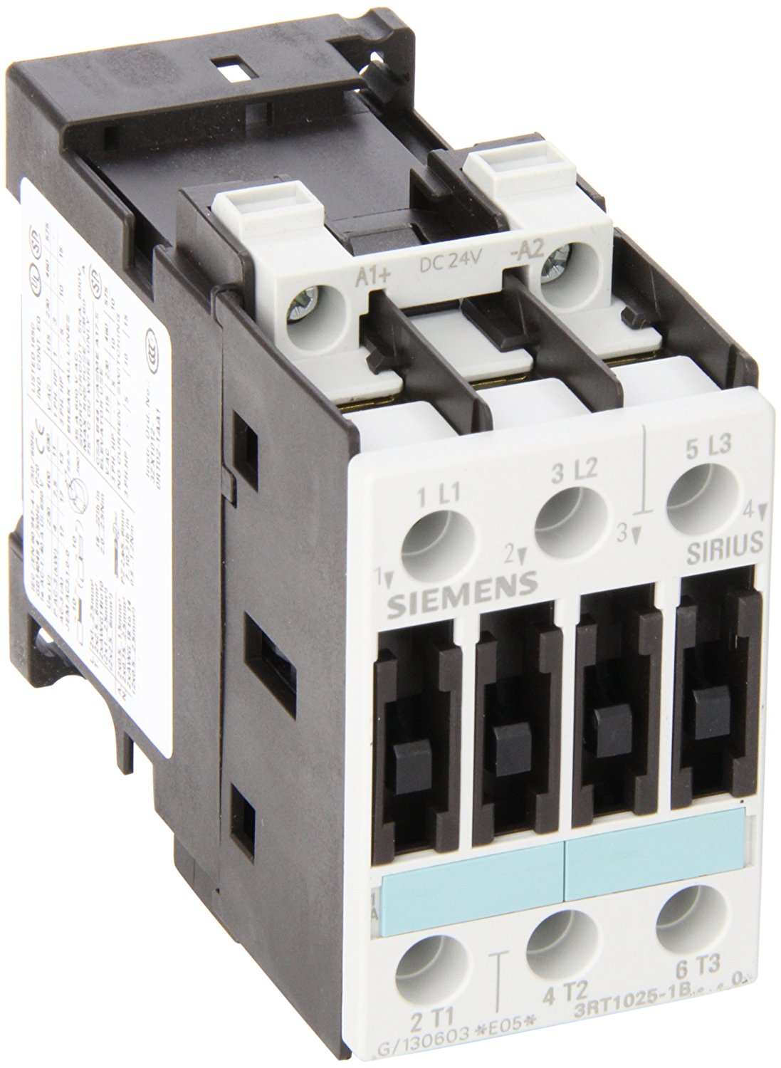 Siemens 3RT1025-1BB40 Motor Contactor, 3 Poles, Screw Terminals, S0 Frame Size - Image 1