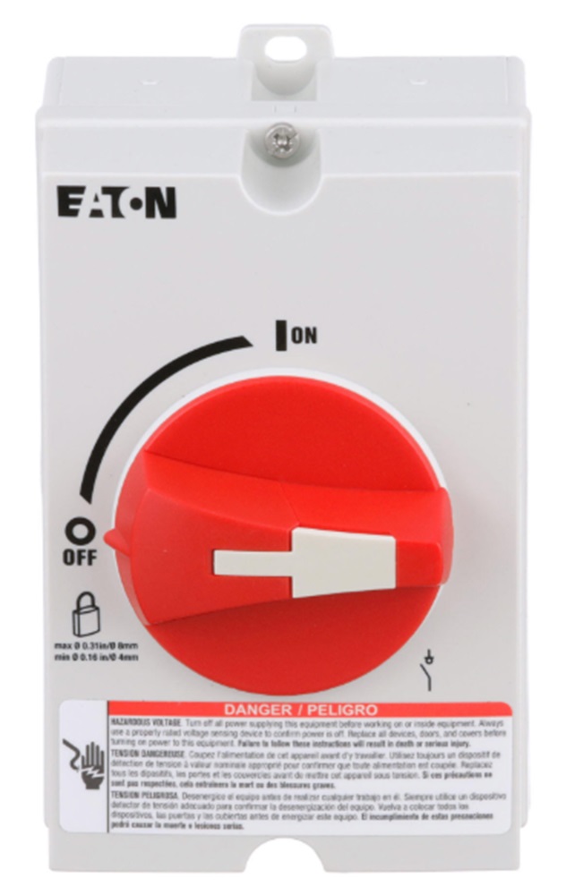 Eaton ER53030UX Non-Fused Enclosed Rotary Disconnect Switch, 30 A, NEMA 4X - Image 1