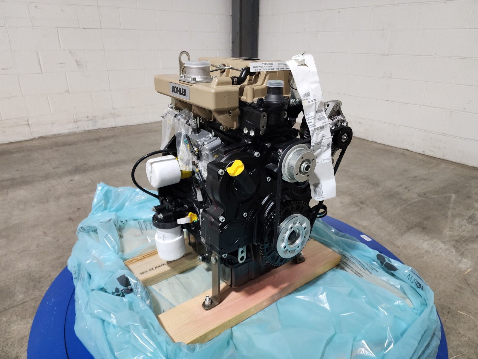 42 HP Kohler #KDI1903ESM, 3 cyl diesel generator engine, Tier 3, as is, new surplus, 2022 - Image 1