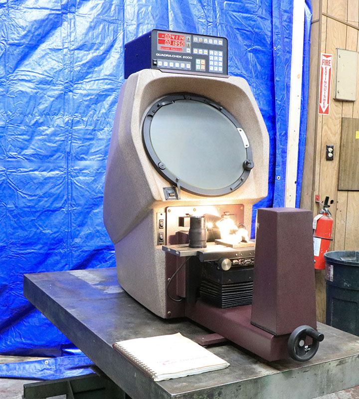 14" Scherr-Tumico #20-3500, bench type optical comparator, 10X/20X lenses, surface illumination, Quadra-Chek - Image 4