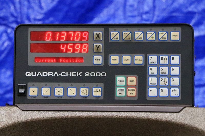 14" Scherr-Tumico #20-3500, bench type optical comparator, 10X/20X lenses, surface illumination, Quadra-Chek - Image 5