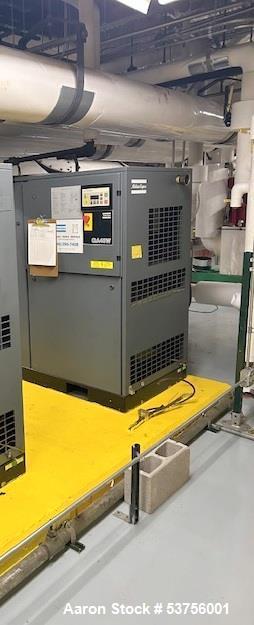 294 cfm, 107 psig, Atlas Copco #GA45, Rotary Screw Air Compressor, 60 HP, 3550 RPM, enclosure - Image 2