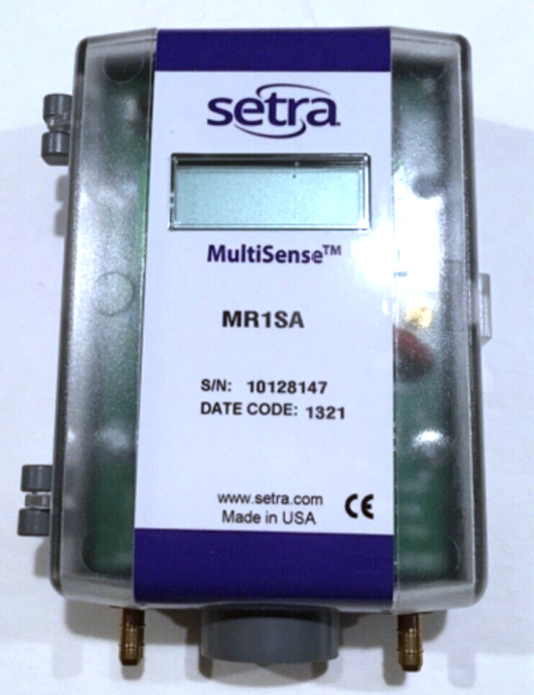 Setra MR1SA Air Differential Dry Pressure Transmitter, & plusmn;1.0%, 0-1" WC, & plusmn;1" WC - Image 1