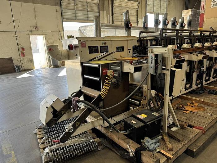 Nilpeter #FB4300, 15" wide 8-color flexo press, 1 die cutting station, gas drying, complete - Image 2