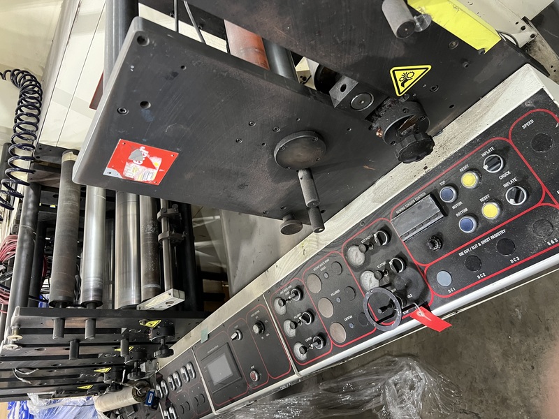 Nilpeter #FB4300, 15" wide 8-color flexo press, 1 die cutting station, gas drying, complete - Image 7