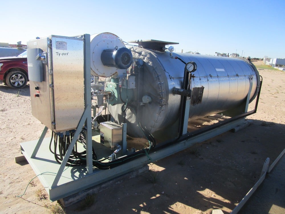 Heatec #HCI-2010-30-G, direct fired heater, Helical pipe coil, BMS & fuel gas controls, skid mounted - Image 1