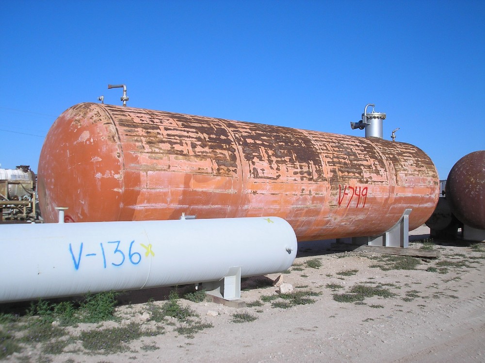 17130 gallon 108" ID x 396" straight side, MAWP 85 PSIA @ 650&deg;F, General Welding Amine Flash tank, SA 515 - Image 1