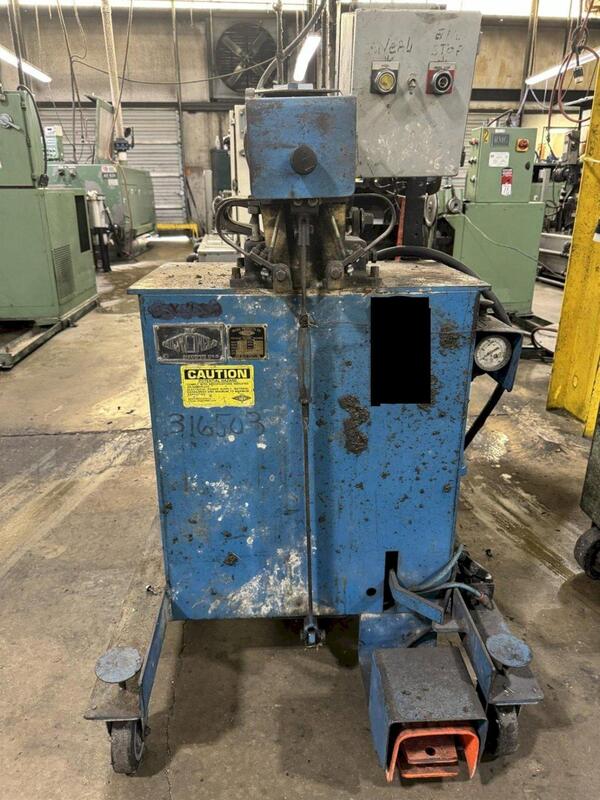 Microweld #J5S, butt welder, .060"-.250" wire diameter, 100 amps, 22 KVA, 230 V. - Image 1