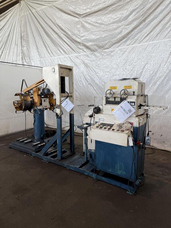 1100 lb. Aida #LMU 15-15 / LF1516NC, Coil Feed Lines, 5.9" W, 47.24" OD, 18.5"-20.5" ID,.05" thick - Image 1