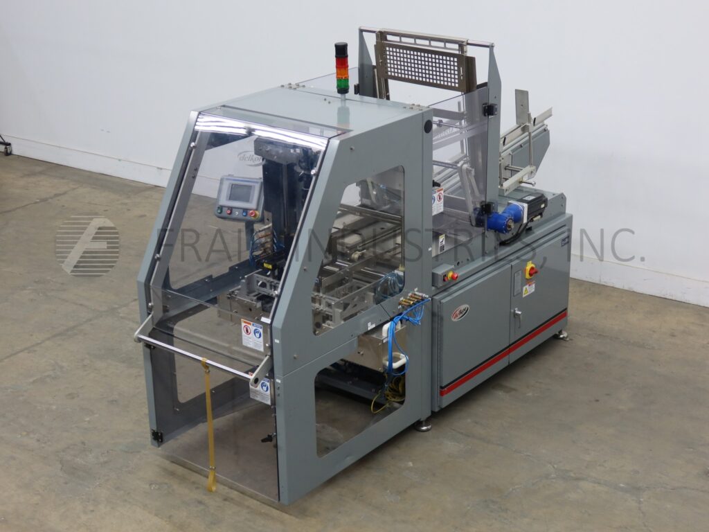 Automatic single head tray former, Delkor #TFL, hot melt glue sealer, 10-60 trays per minute - Image 5