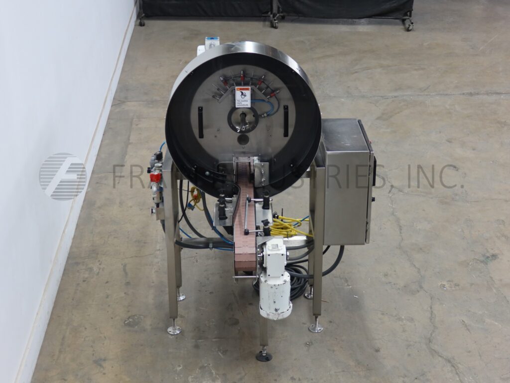 McBrady #100, rotary, inverted, air cleaner, 20-100 containers per minute, vari-speed controllers, e-stop - Image 3