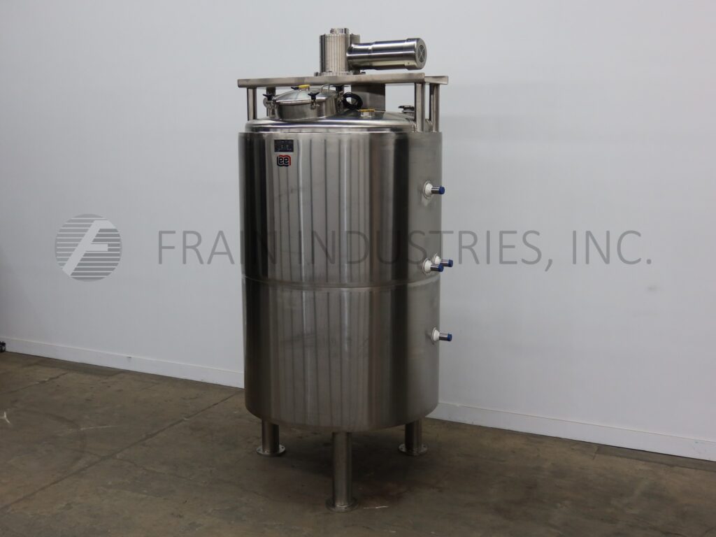 1056 gallon Lee #4000U75, 316 Stainless Steel jacketed & insulated process tank, 100 psi, 66" dia. x 94-1/2" - Image 1