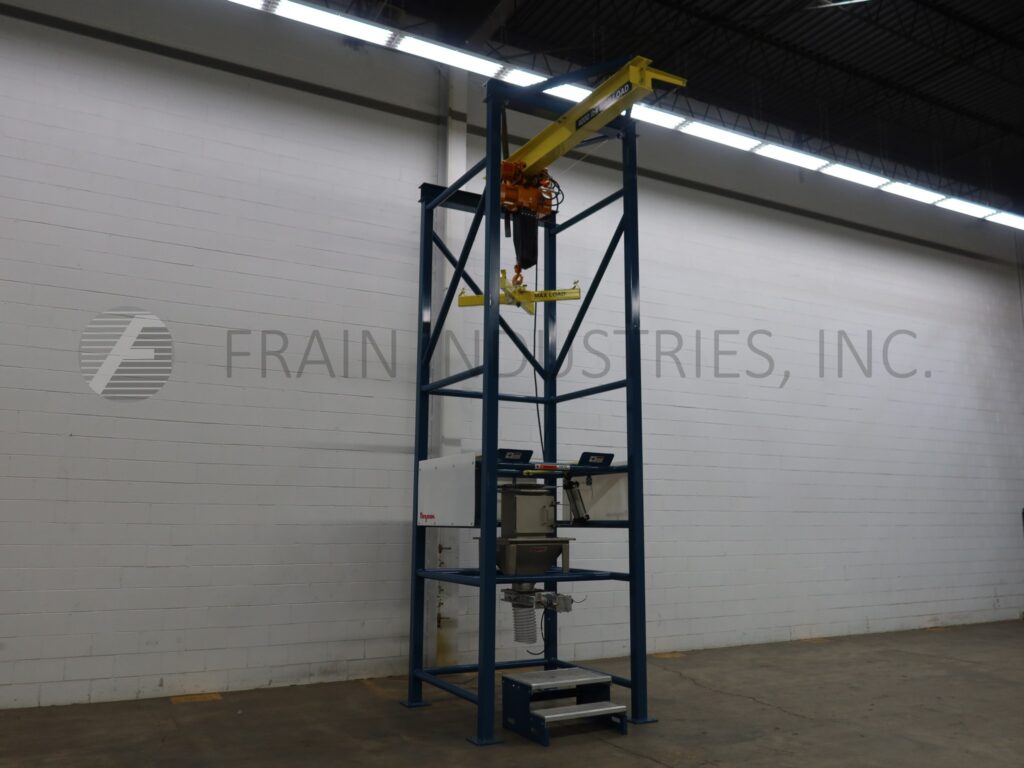 Super sack unloading system, Flexicon #BFC-C, bulk bag, with 109" long cantilevered I-beam extending 45" - Image 1