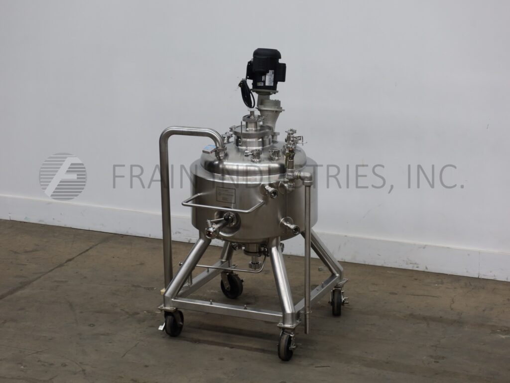 35 gallon Pure-Flo MPC tank reactor, 316L Stainless Steel jacketed & internal pressure reaction tank, 24" - Image 1