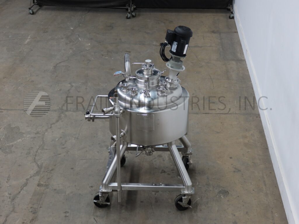 35 gallon Pure-Flo MPC tank reactor, 316L Stainless Steel jacketed & internal pressure reaction tank, 24" - Image 3