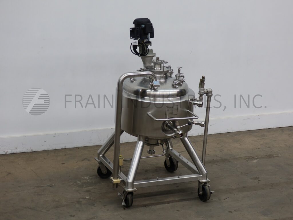 35 gallon Pure-Flo MPC tank reactor, 316L Stainless Steel jacketed & internal pressure reaction tank, 24" - Image 5
