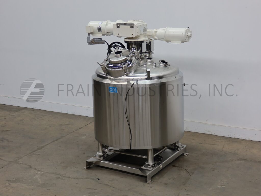 171 gallon DCI #650L, Stainless steel jacketed vacuum tank, 48" ID x 28" straight wall, dish bottom - Image 1