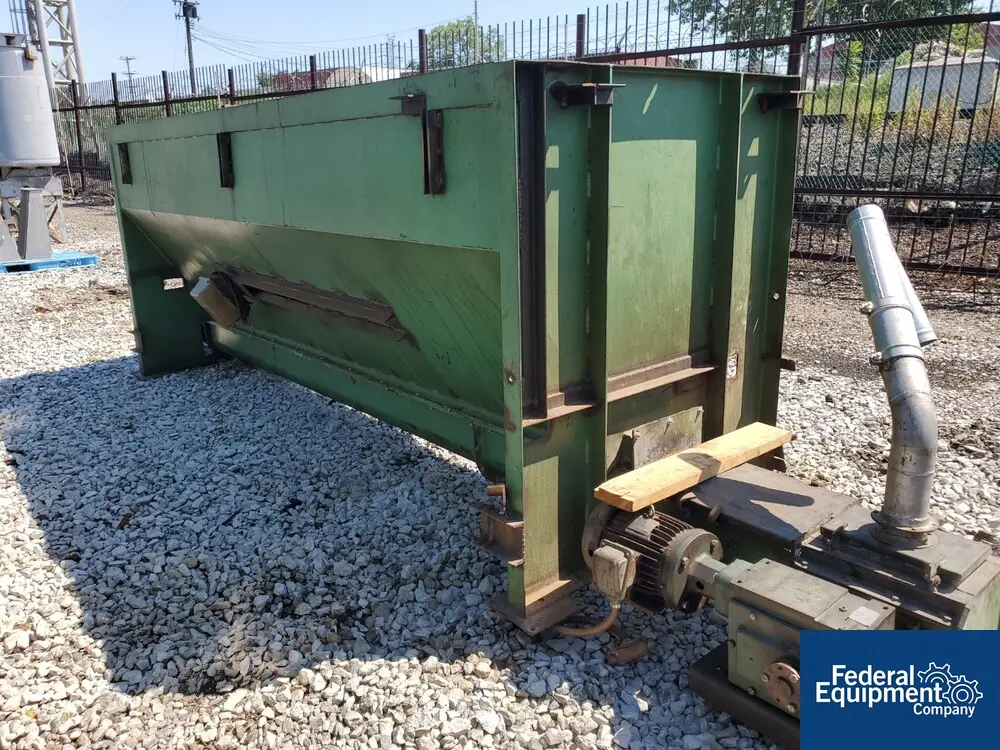 150 cu.ft. Ribbon Blender, carbon steel, bottom discharge, 48" width x 144" L trough, 20 HP - Image 5