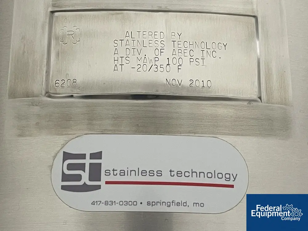 31.7 gallon Stainless Technology, Reactor, Stainless Steel, 24" diameter x 22" straight side, 50 psi/FV - Image 3