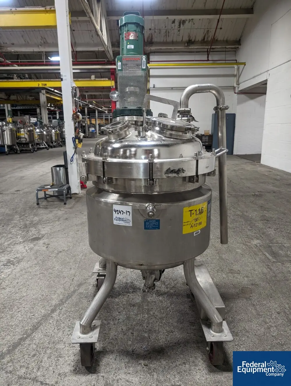39.63 gallon Mueller, Reactor, Stainless Steel, 24" diameter x 17" straight side, 45 psi/FV Internal @ 293 F - Image 4
