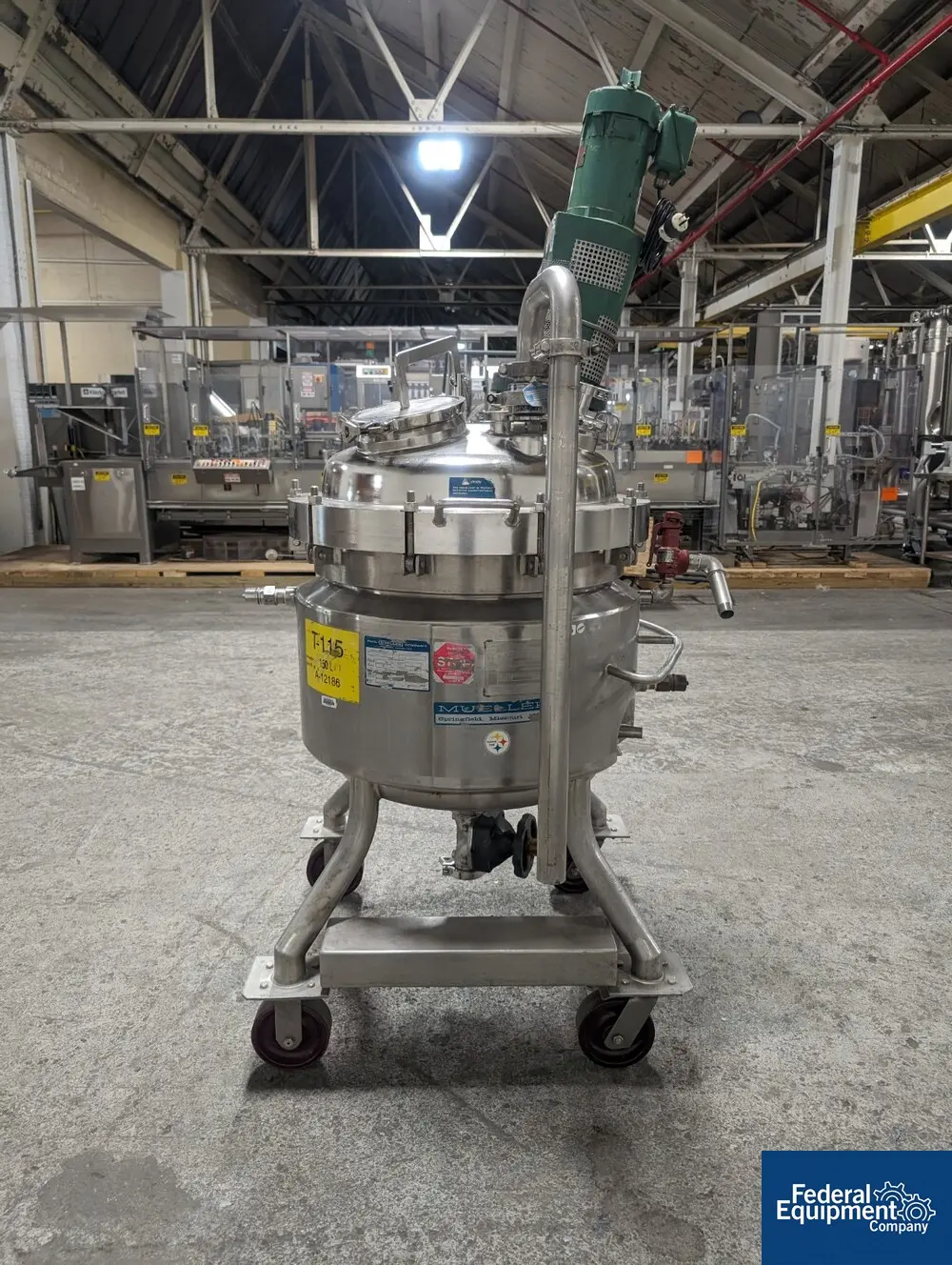 39.63 gallon Mueller, Reactor, Stainless Steel, 24" diameter x 17" straight side, 45 psi/FV Internal @ 293 F - Image 5