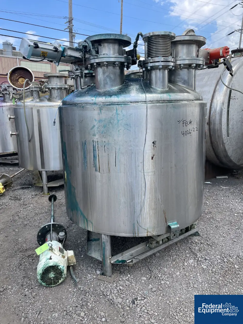 360 gallon Lee #360U, Reactor, Stainless Steel, 60" diameter x 27.74" straight side, 20 psi/FV @ 300 F - Image 4