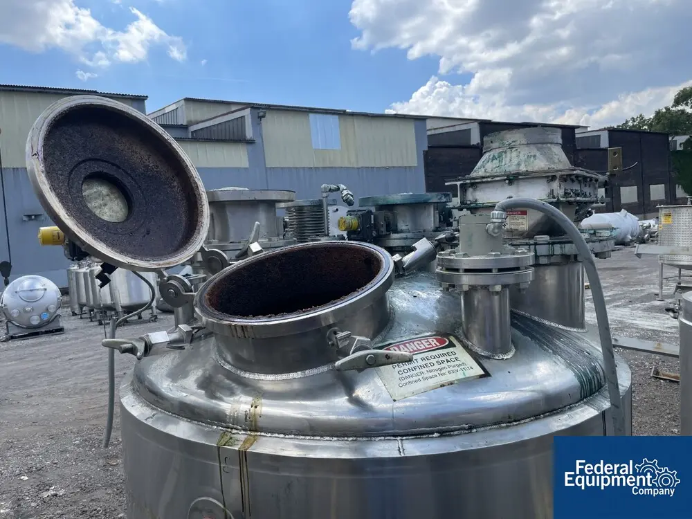 360 gallon Lee #360U, Reactor, Stainless Steel, 60" diameter x 27.74" straight side, 20 psi/FV @ 300 F - Image 8