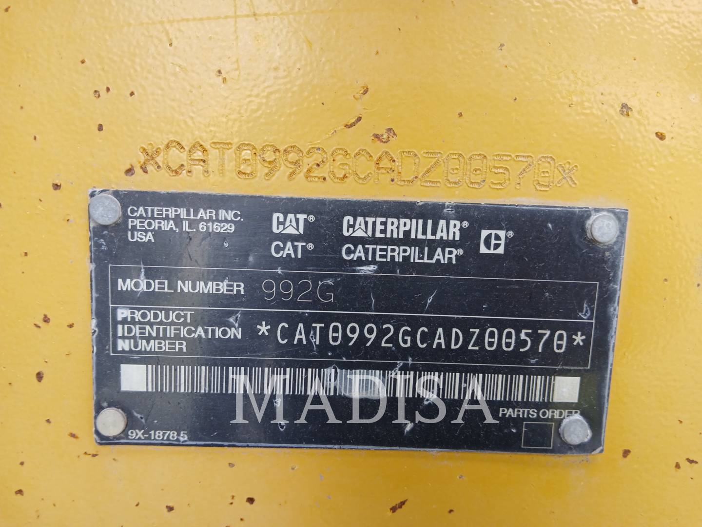 Cat 992G, Wheel Loader, 50100 hours, S/N: ADZ00570, 2004 - Image 5