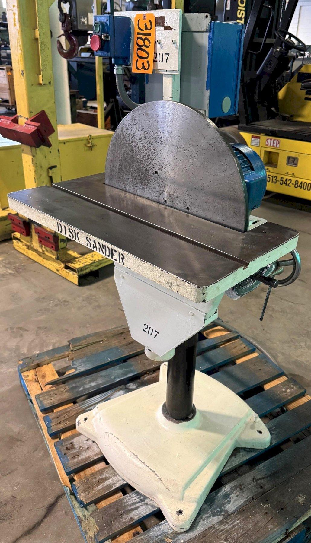 20" Wilton #4421, disc sander, 10" x 27" tilt table, 3 HP - Image 3