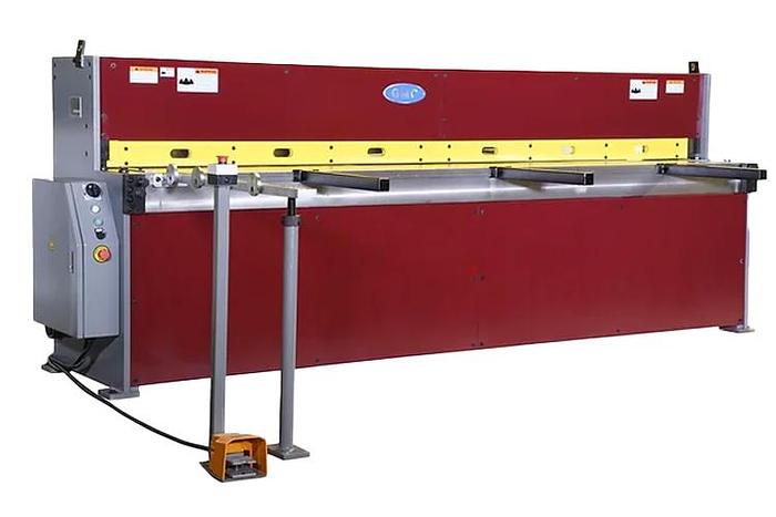 14 gauge x 10' GMC #HS-1014MD, hydraulic shear, 16" throat, 16-20 SPM, 26" manual Back Gauge, 60" squaring - Image 1
