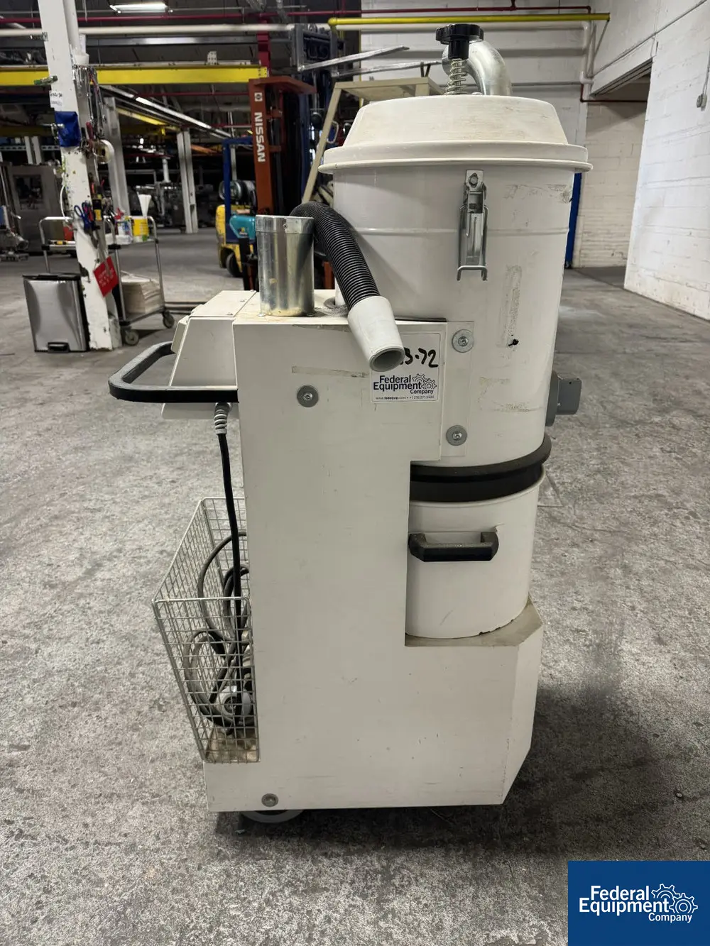 CFM #3106-MTS, Vacuum Cleaner/Dust Collector, carbon steel, .86 kw blower, 230V, 3 phase, IP55 rated - Image 3