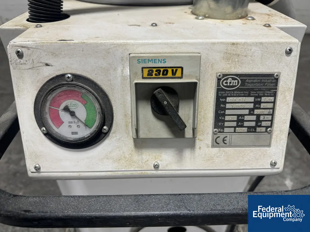 CFM #3106-MTS, Vacuum Cleaner/Dust Collector, carbon steel, .86 kw blower, 230V, 3 phase, IP55 rated - Image 8