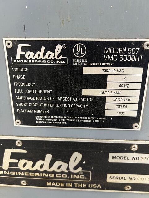 Fadal #VMC6030HT, vertical machining center, 21 automatic tool changer, 60" X, 30" Y, 30" Z, 10000 RPM, #40 - Image 8