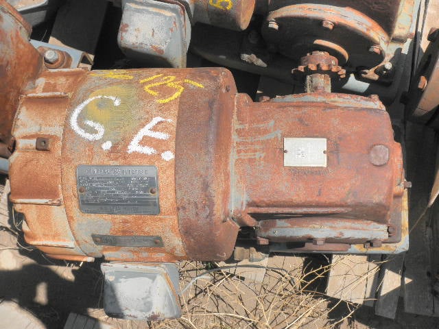 3 HP @ 1750/200 RPM, General Electric #7GJ14AF2KH02, Worm Gearbox, 8.75:1 Ratio, 3 phase, 1.0 service factor - Image 2