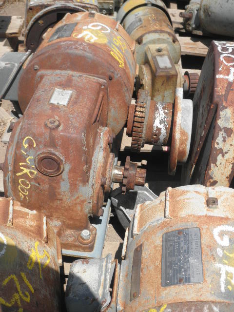 3 HP @ 1750/200 RPM, General Electric #K213A714, Worm Gearbox, 8.75:1 Ratio, 3 phase, 1.0 service factor - Image 5