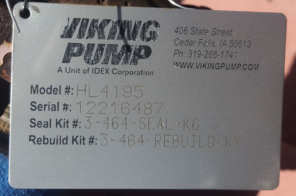 Viking #HL4195, Pump, w/Magnetic Motor Starter & Thermostatic, 3 phase, 5 HP, 1715 RPM, 230/460 V - Image 4