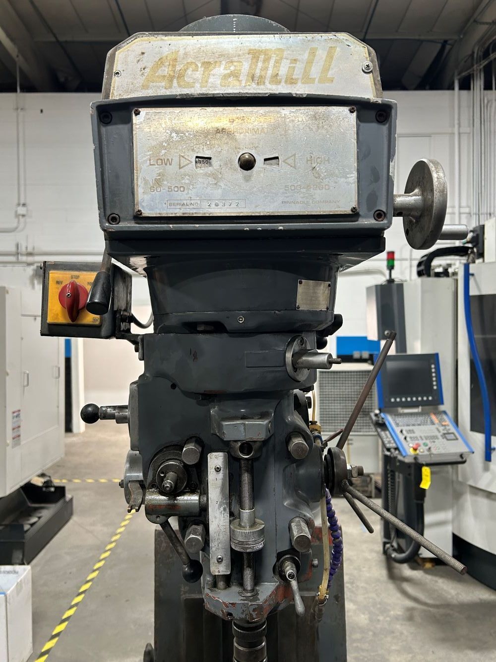 Acra #2V, variable speed vertical mill, 9" x49" tbl., 2 HP, 35.5" X, 12.5" Y, 16" Z, R-8, 60-4200 RPM - Image 5
