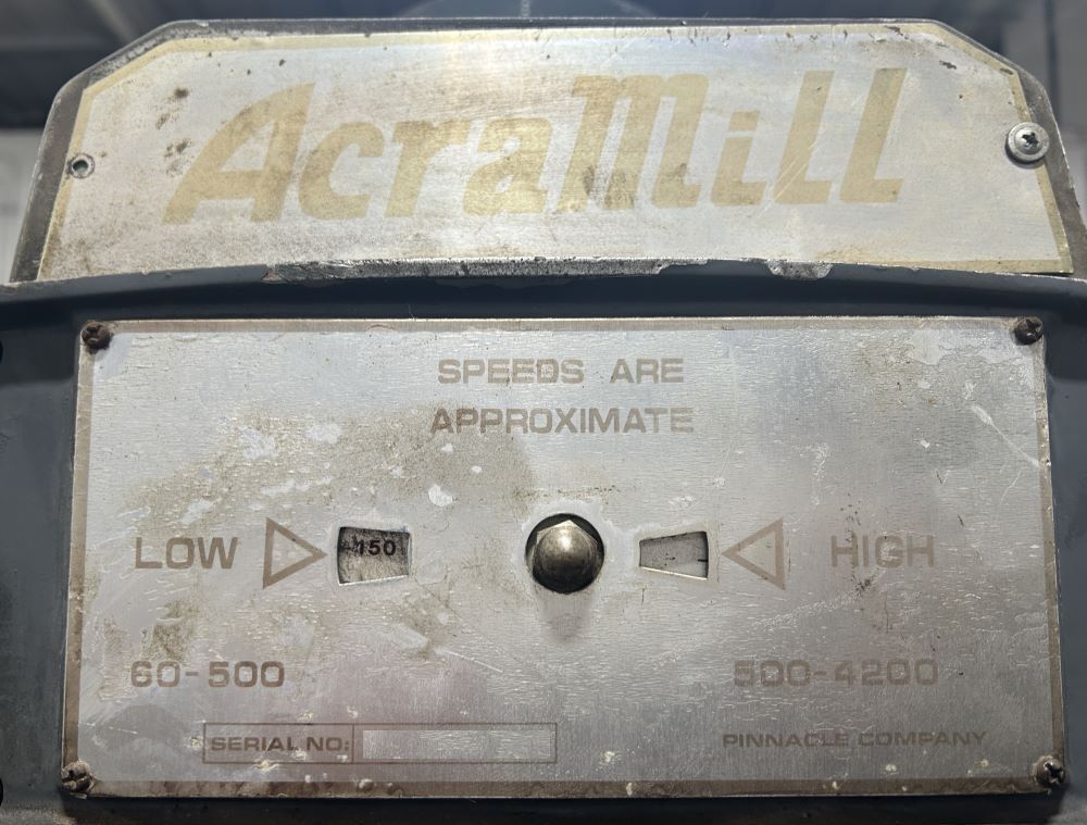 Acra #2V, variable speed vertical mill, 9" x49" tbl., 2 HP, 35.5" X, 12.5" Y, 16" Z, R-8, 60-4200 RPM - Image 7