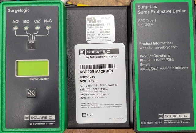 Square D #SSP02BIA12PBQ1, Surge Protective Device 208Y/120V 3PH 20kA SPD Type 1 - Image 4