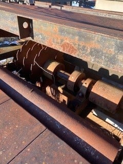 Scragg and Slab Edger, 7 blade, 42" - 56" wide, needs rebuilt, no motor - Image 4