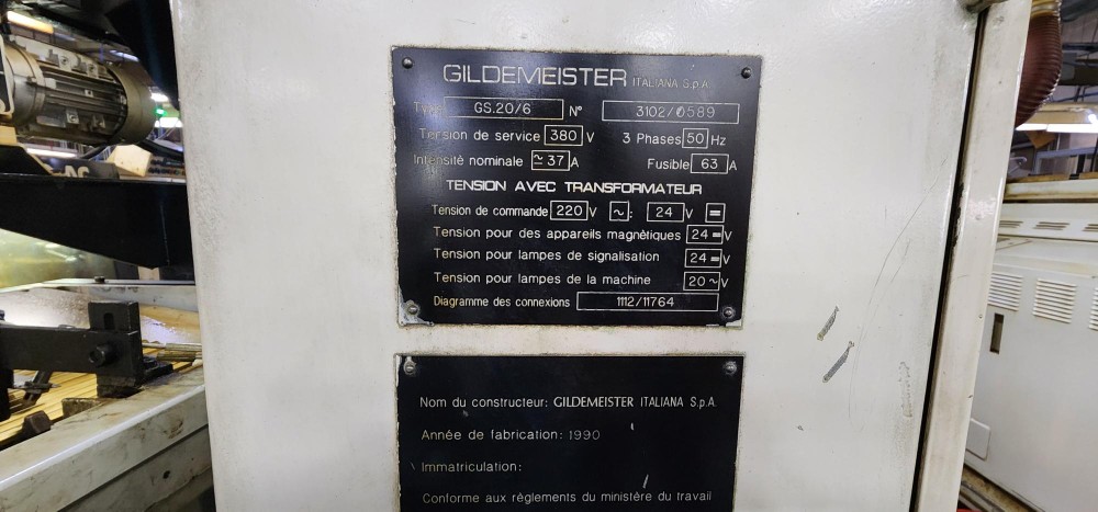 Gildemeister #GS-20-6, CNC Swiss type screw machine with bar feeder, multi-spindle - Image 2