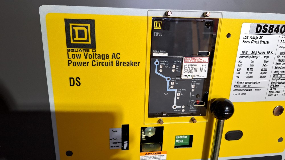 4000 Amps, Square D, DS840-EO, low voltage AC power circuit breaker, unused, new old stock - Image 10