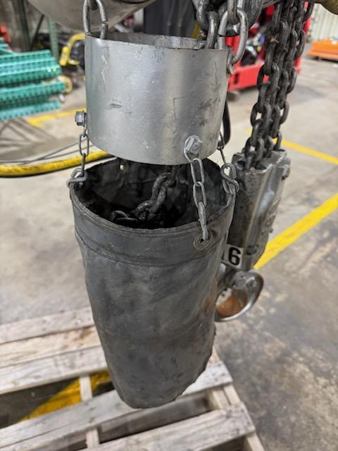 3 Ton, CM #RT, Electric Chain Hoist, 5.5 FPM, 10' Lift, manual trolley, hand control, S/N L-458DV, RT - Image 8