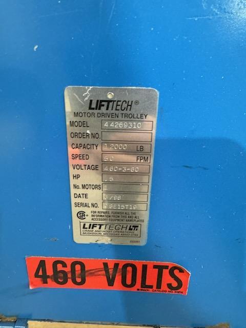 3 Ton, Shaw-Box #80L03030S161R, Electric Cable Hoist, 16 FPM, 4 HP, S/N 98D24839, 1998, 80L03030S161R - Image 7