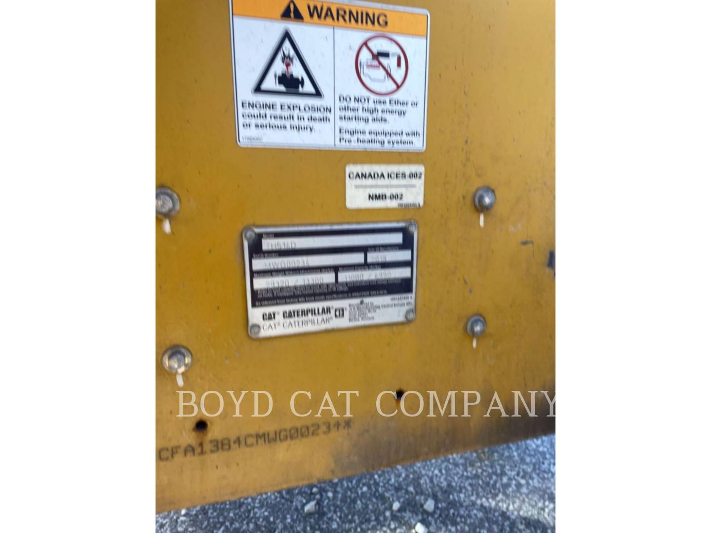 Cat TH514D, Telehandler, 4415 hours, S/N: MWG00234, 2018 - Image 6