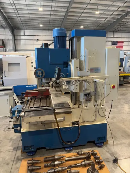 Knuth #KB-1400, universal bed mill, 16" x55" tbl., 1 HP, 37.4" X, 16" Y, 20" Z, 30-1800 RPM, #50, digital - Image 6