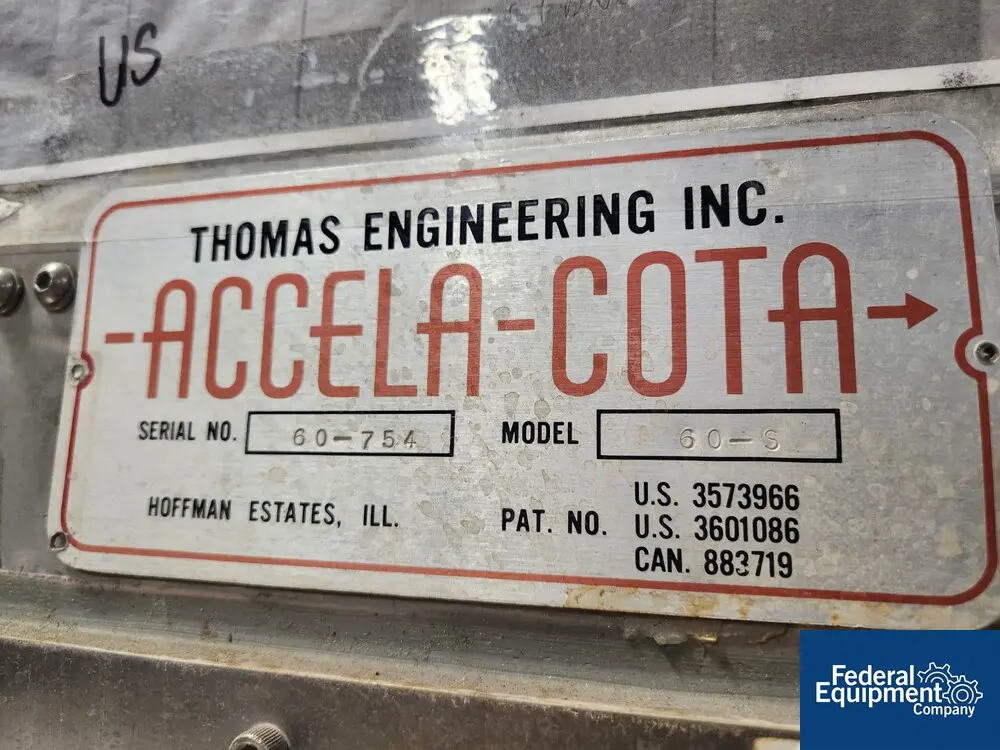 60" Thomas Engineering, Coating Pan, Pan only, S/N 60-754 - Image 2
