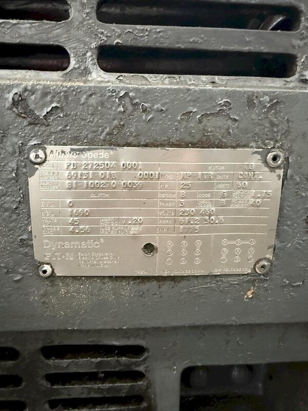 25 HP 1690 RPM Dynamatic, cont. duty, 1.15 service factor, 230 / 460 Volts - Image 5